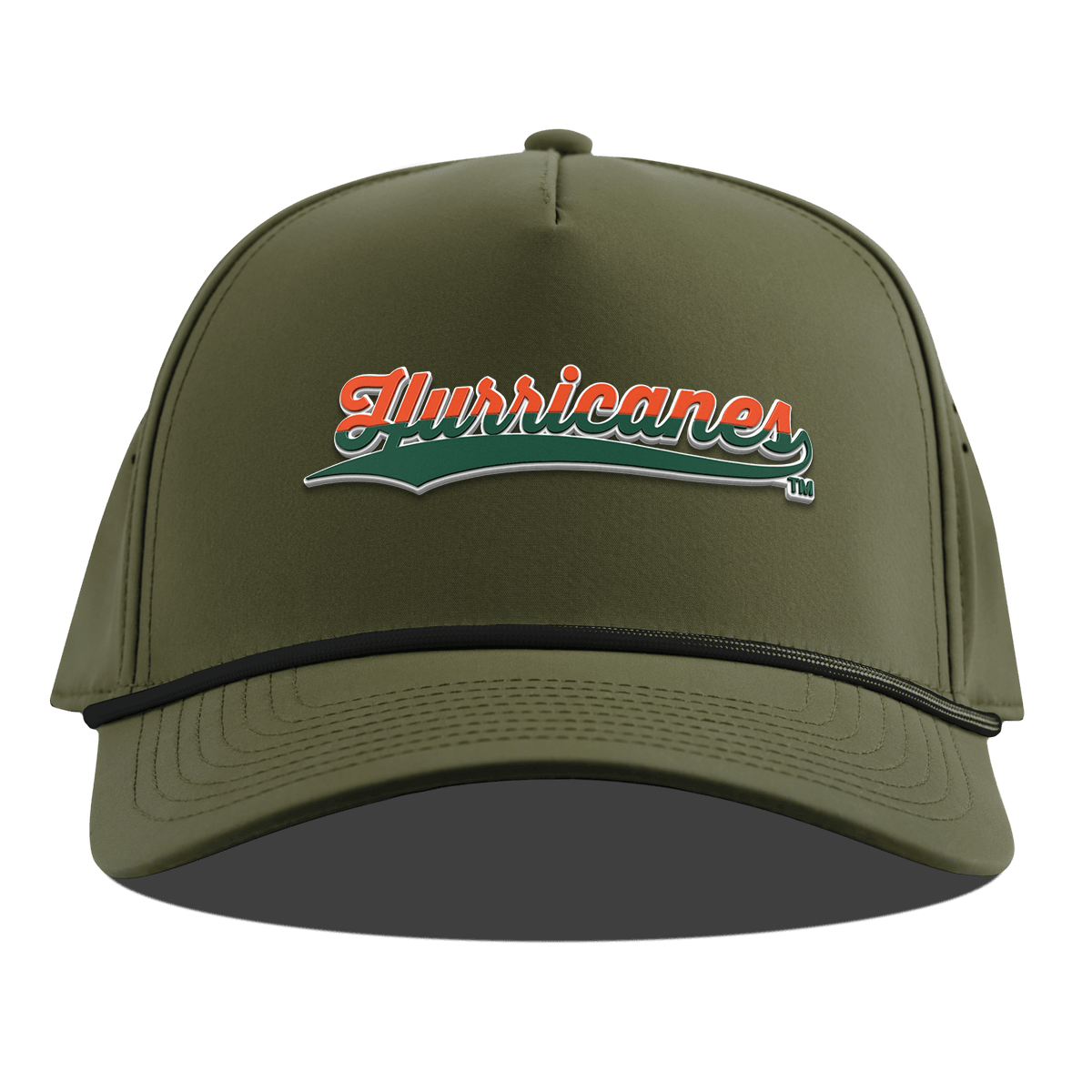 University of Miami "Hurricanes Script" Curved 5 Panel Rope Loden