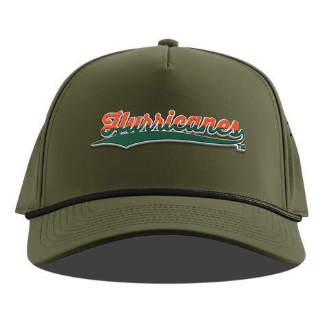 University of Miami "Hurricanes Script" Curved 5 Panel Rope Loden