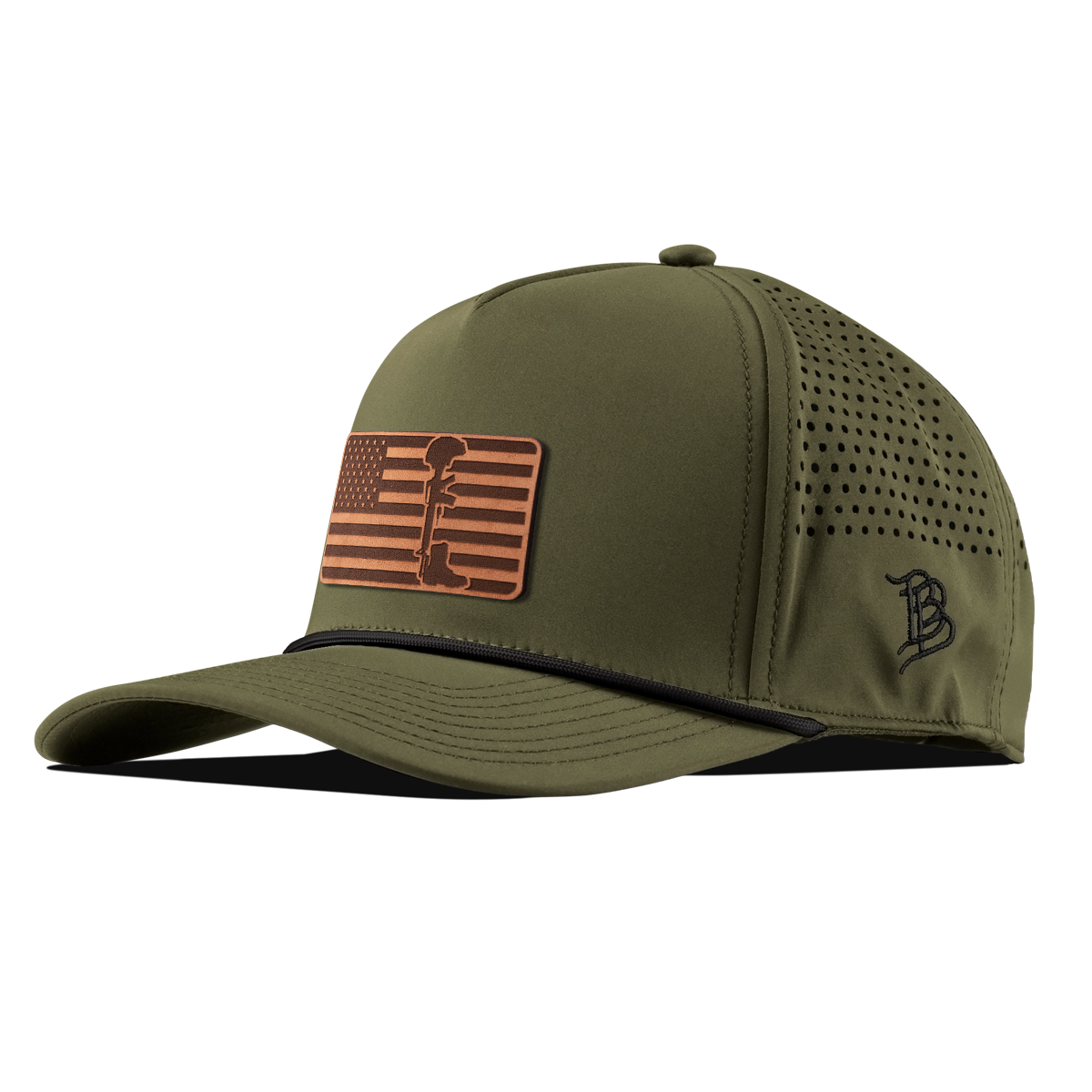 Memorial Curved 5 Panel Rope Loden/Black 