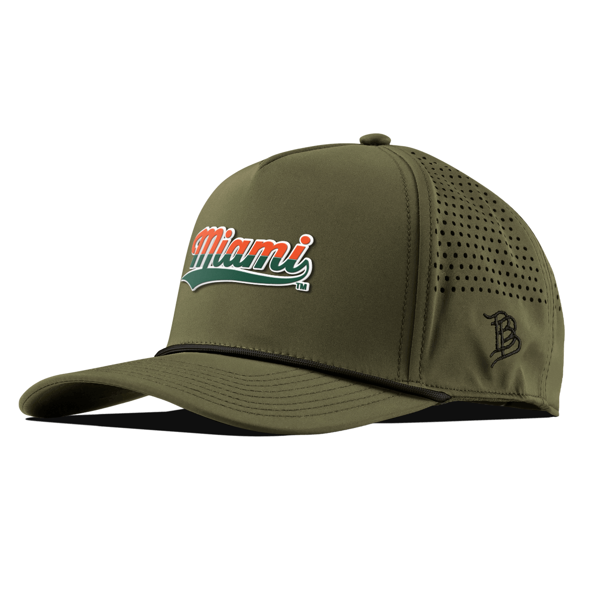 University of Miami "Miami Script" Curved 5 Panel Rope Loden