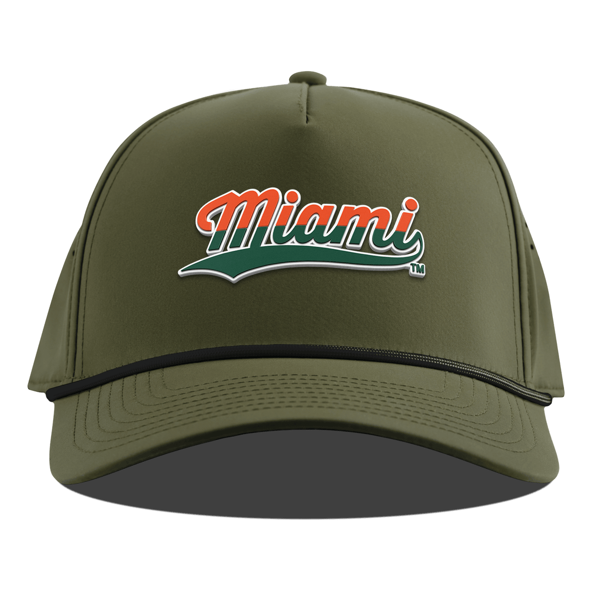 University of Miami "Miami Script" Curved 5 Panel Rope Loden