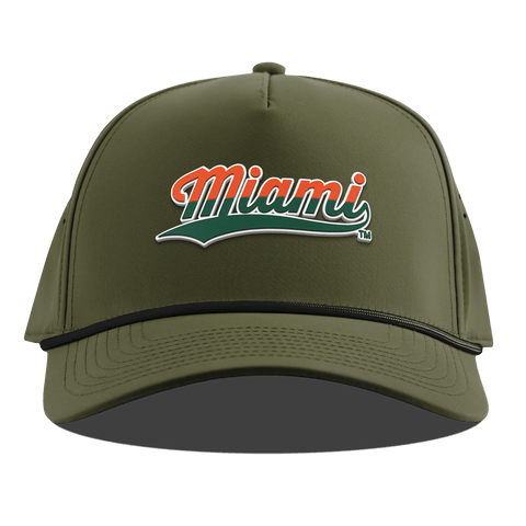 University of Miami "Miami Script" Curved 5 Panel Rope Loden