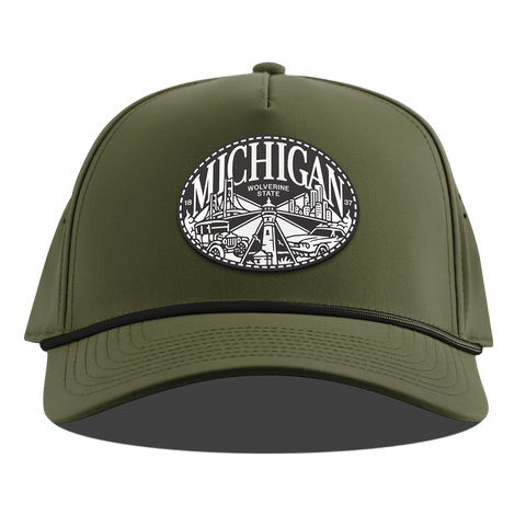 Michigan Traveler Curved 5 Panel Rope Loden