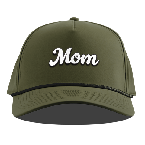 Mom Script Curved 5 Panel Rope Loden