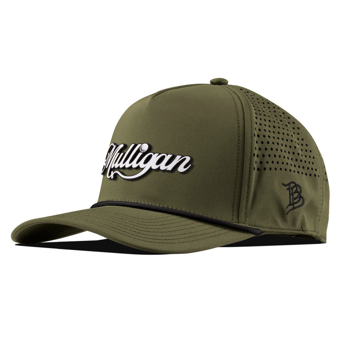 Mulligan Curved 5 Panel Rope Loden/Black