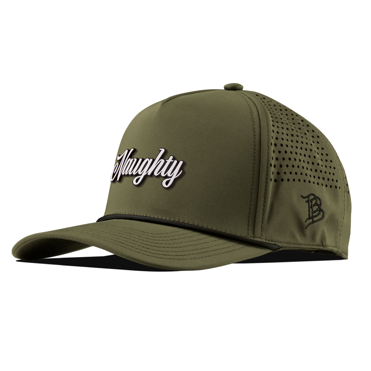 Naughty Curved 5 Panel Rope Loden/Black