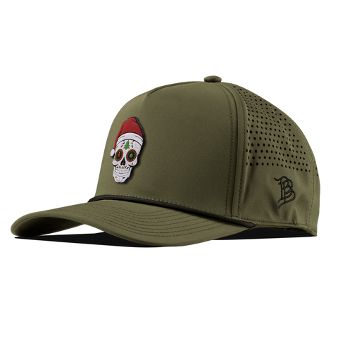 Santa Skull PVC Curved 5 Panel Rope Loden/Black