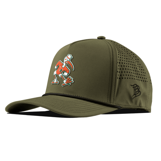 University of Miami "Sebastian the Ibis" Curved 5 Panel Rope Loden