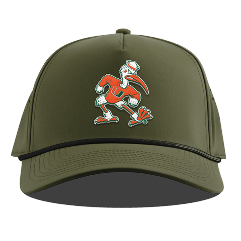 University of Miami "Sebastian the Ibis" Curved 5 Panel Rope Loden