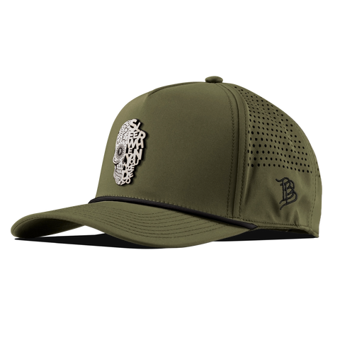 Sleep When You're Dead Skull Curved 5 Panel Rope Loden
