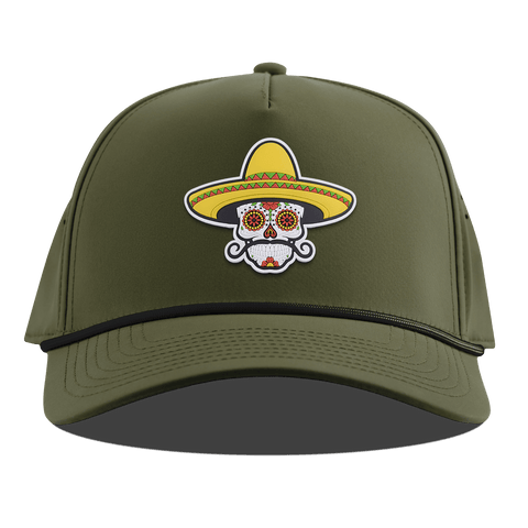 Sombrero Skull PVC Curved 5 Panel Rope Loden