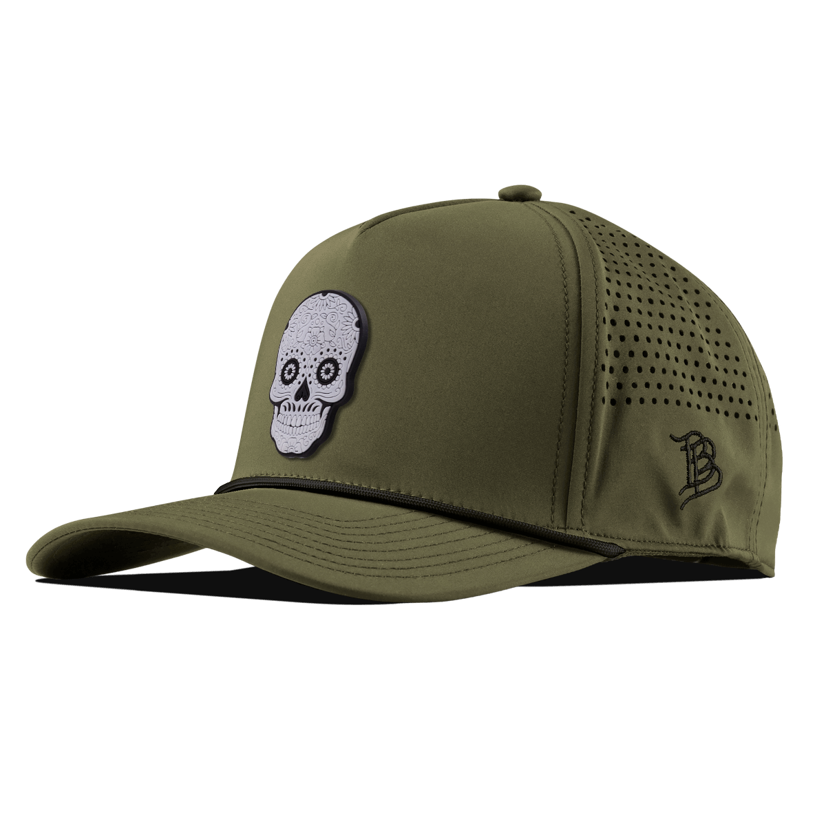 Sugar Skull PVC Curved 5 Panel Rope Loden