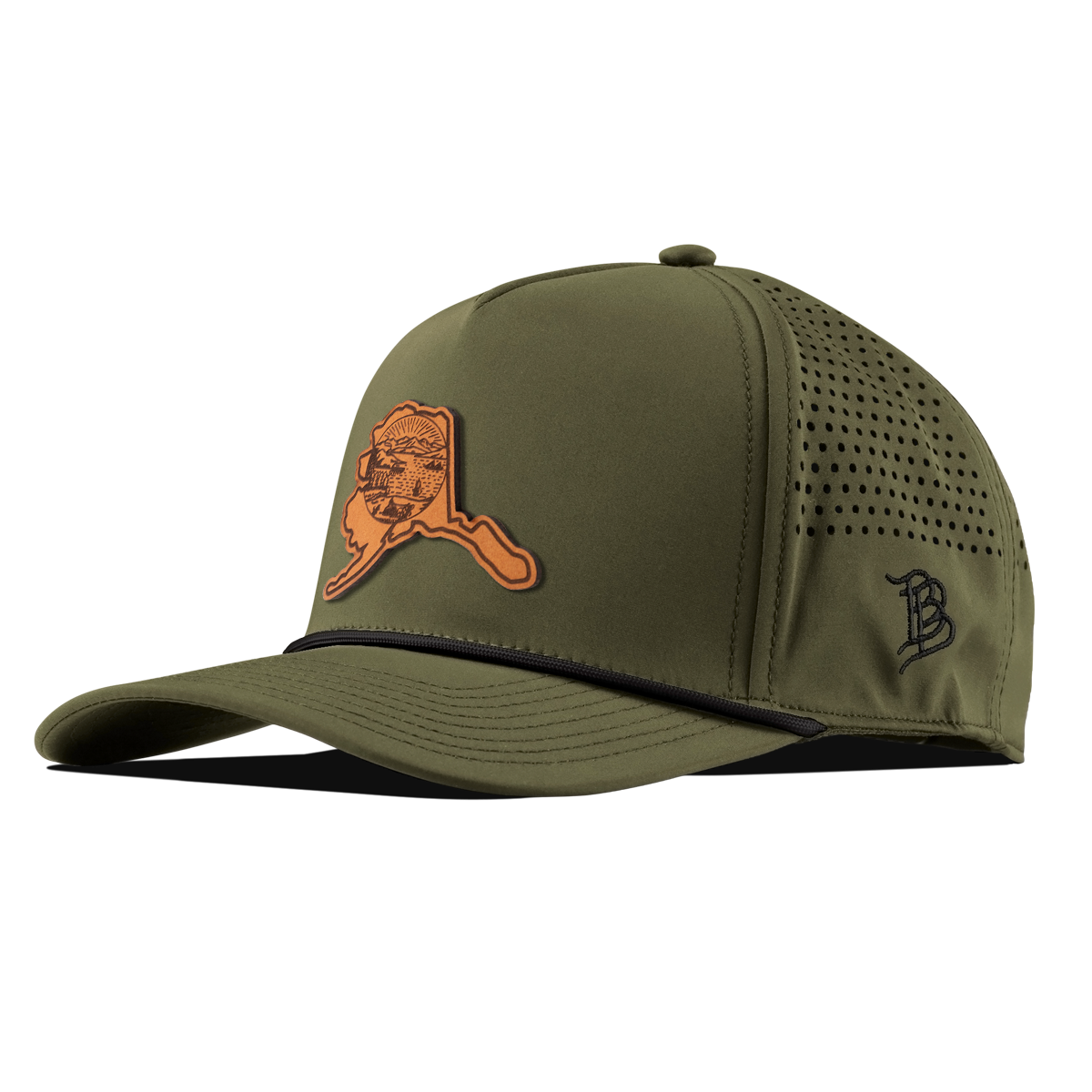 Alaska 49 Curved 5 Panel Rope Loden/Black