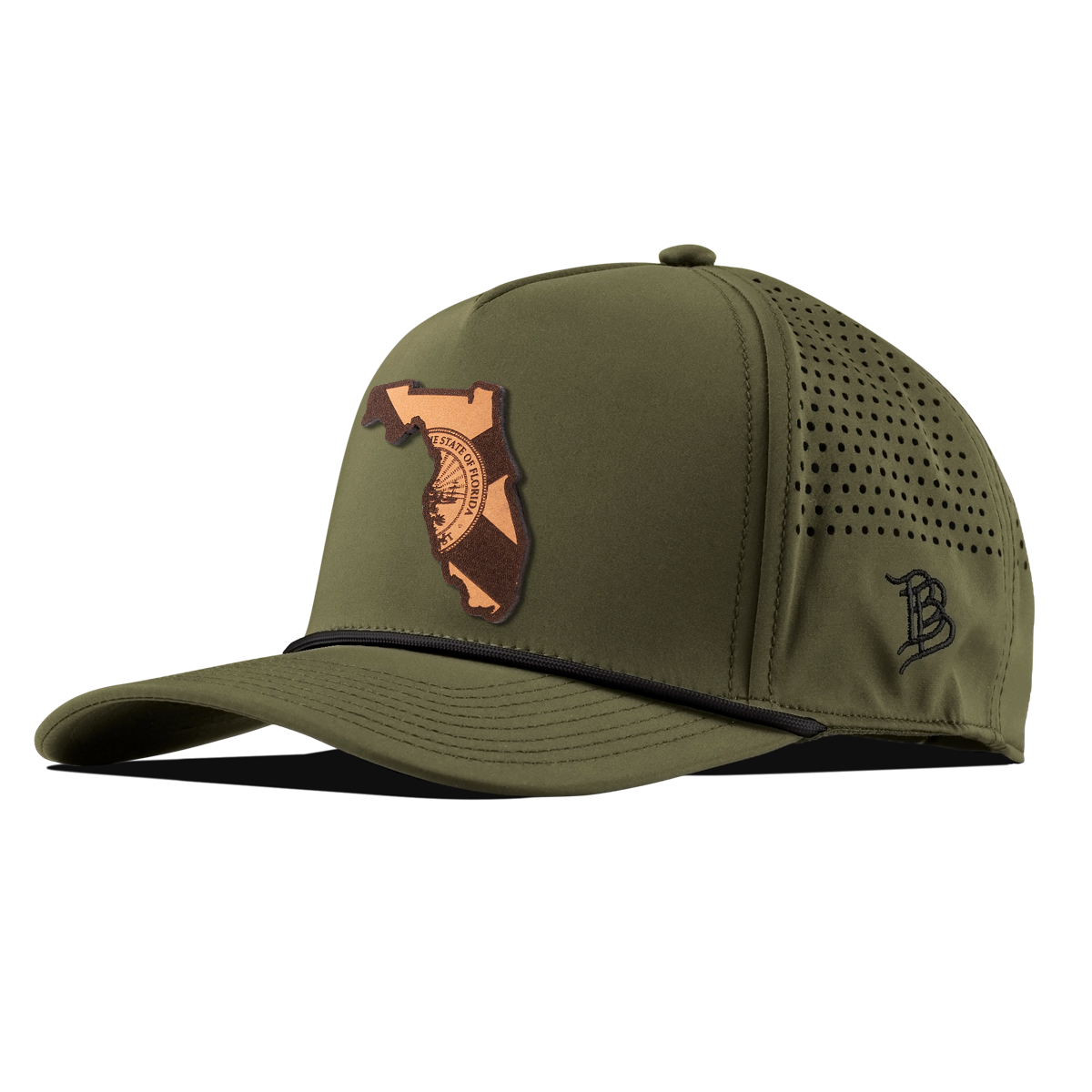 Florida 27 Curved 5 Panel Rope Loden/Black