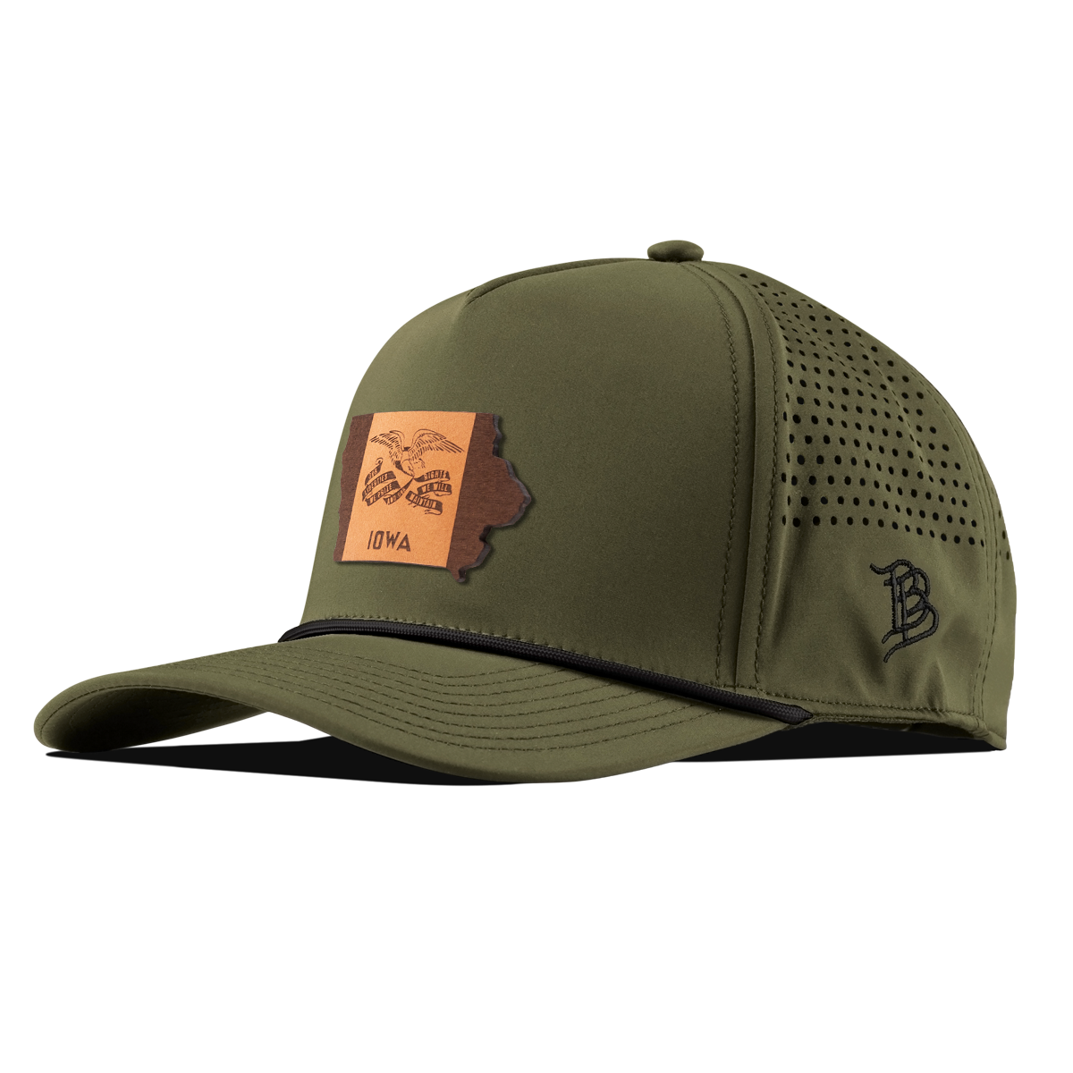 Iowa 29 Curved 5 Panel Rope Loden/Black