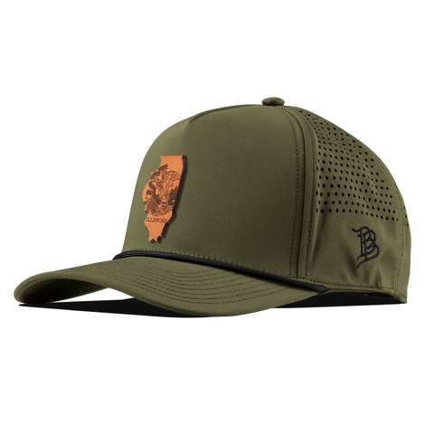 Illinois 21 Curved 5 Panel Rope Loden/Black