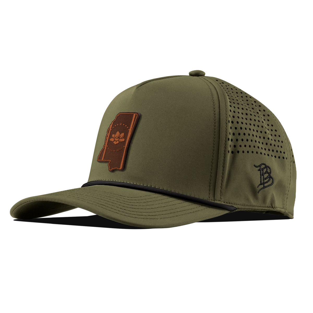 Mississippi 20 Curved 5 Panel Rope Loden/Black