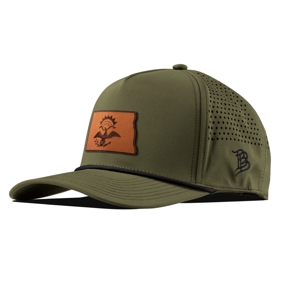 North Dakota 39 Curved 5 Panel Rope Loden/Black