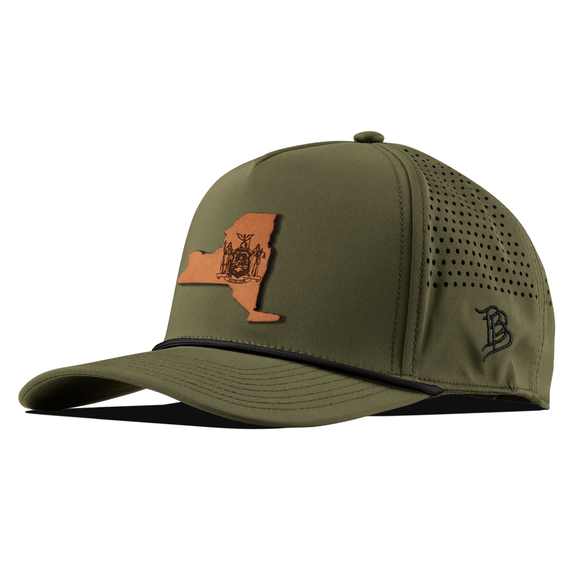 New York 11 Curved 5 Panel Rope Loden/Black