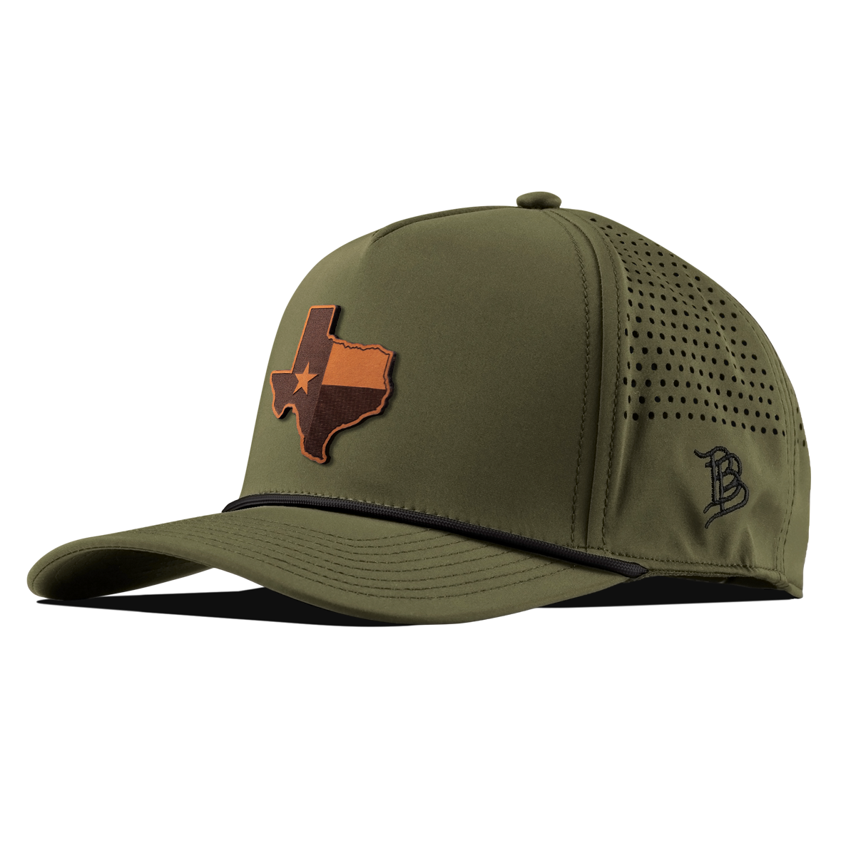 Texas 28 Curved 5 Panel Rope Loden/Black