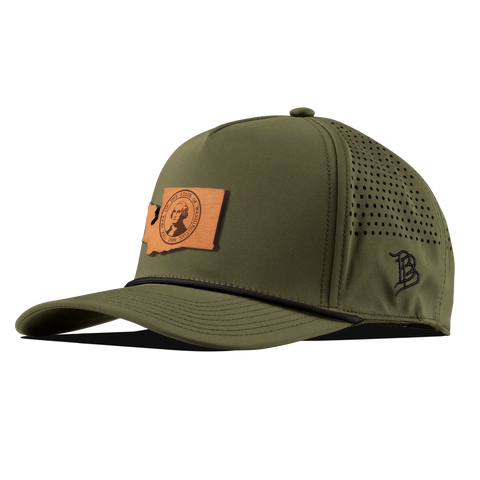 Washington 42 Tan Curved 5 Panel Rope Loden/Black