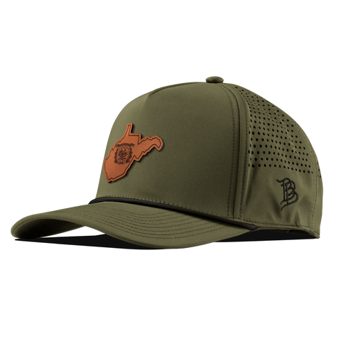 West Virginia 35 Curved 5 Panel Rope Loden/Black