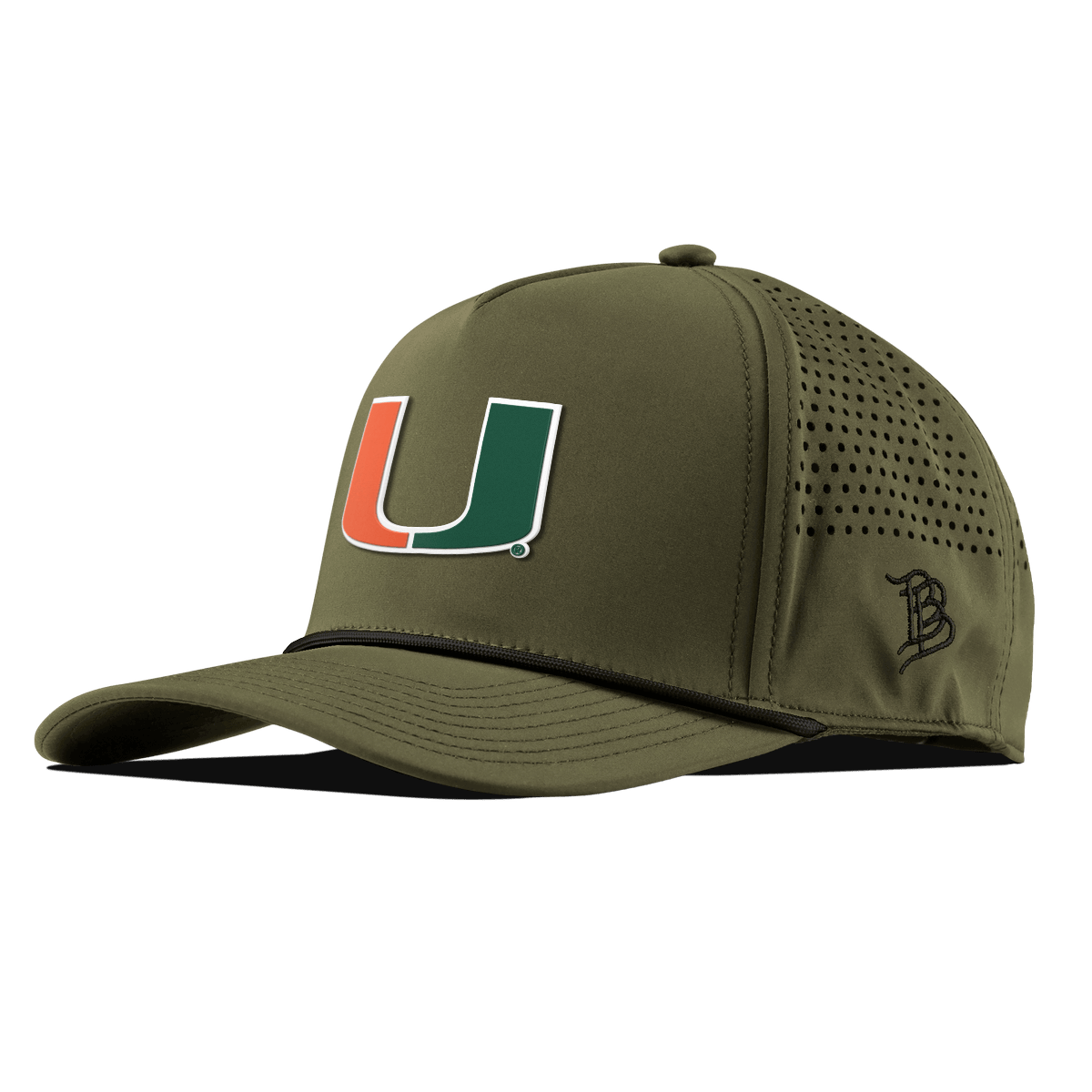 University of Miami "Miami Team Logo" Curved 5 Panel Rope Loden
