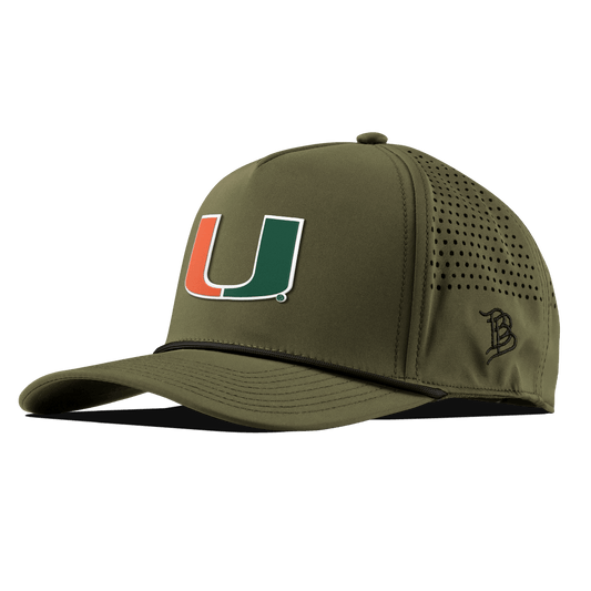 University of Miami "Miami Team Logo" Curved 5 Panel Rope Loden