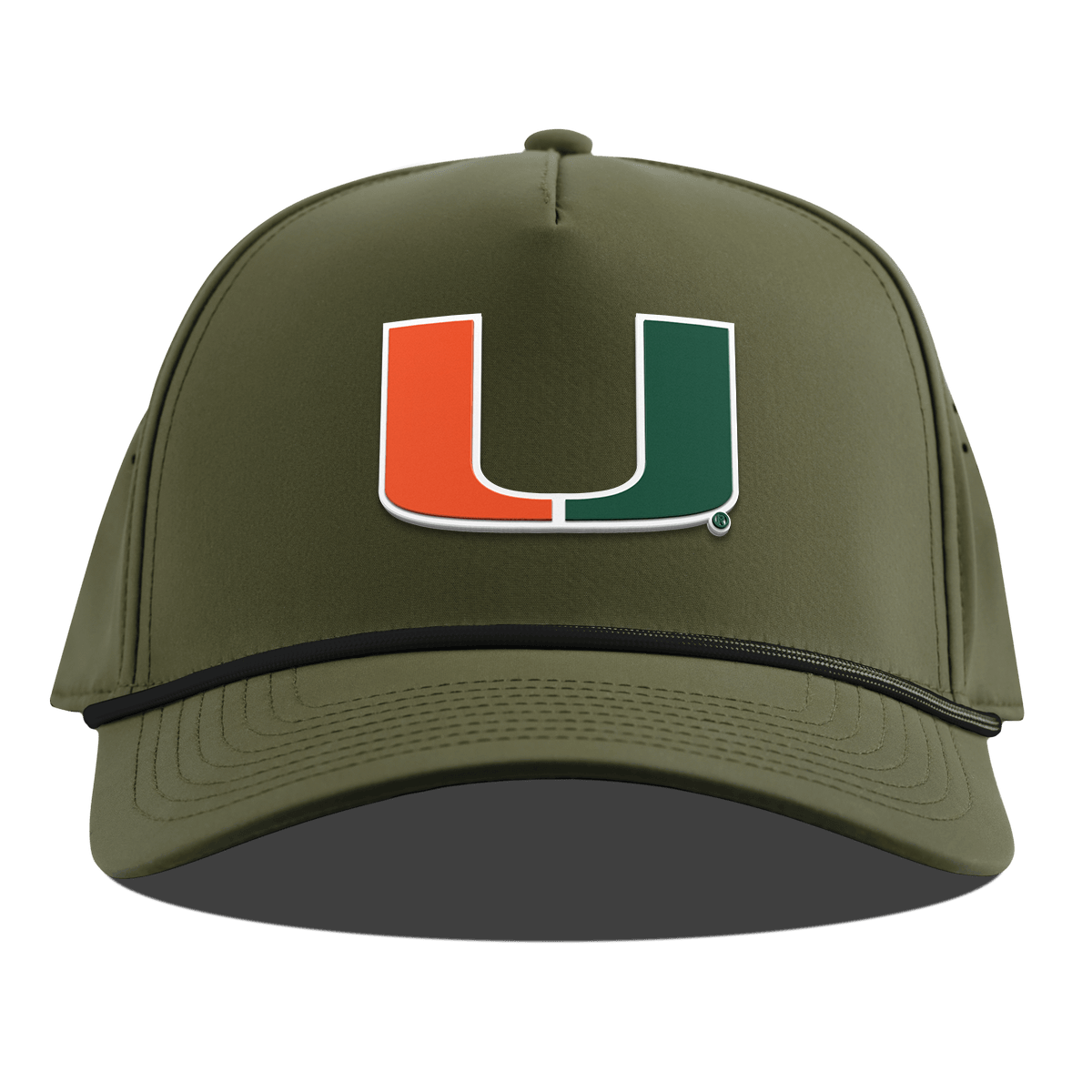 University of Miami "Miami Team Logo" Curved 5 Panel Rope Loden