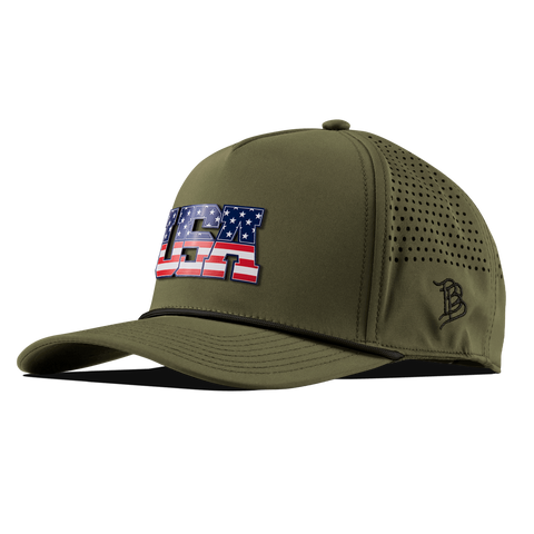 USA Tradition Curved 5 Panel Rope Loden/Black