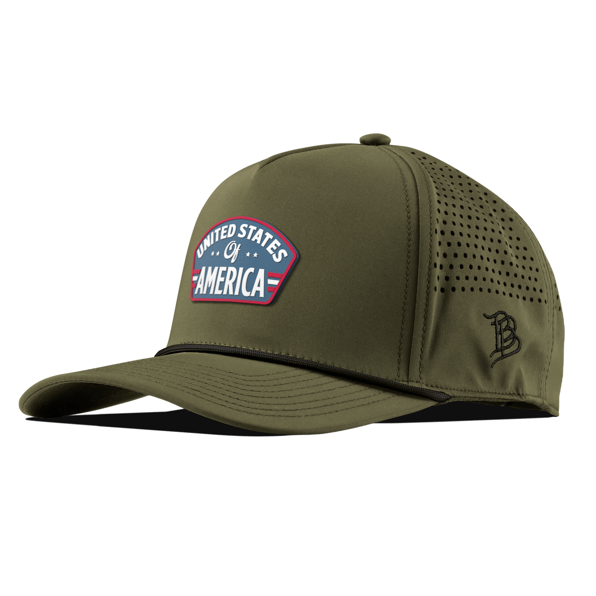 United States of America Badge Curved 5 Panel Rope Loden