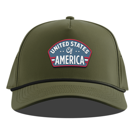 United States of America Badge Curved 5 Panel Rope Loden