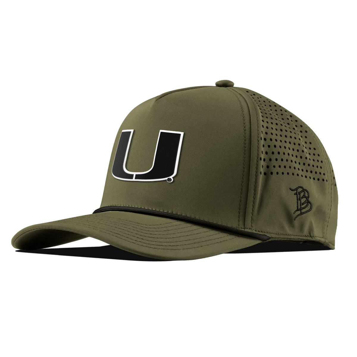 University of Miami "Vintage Miami Team Logo" Curved 5 Panel Rope Loden