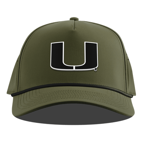 University of Miami "Vintage Miami Team Logo" Curved 5 Panel Rope Loden