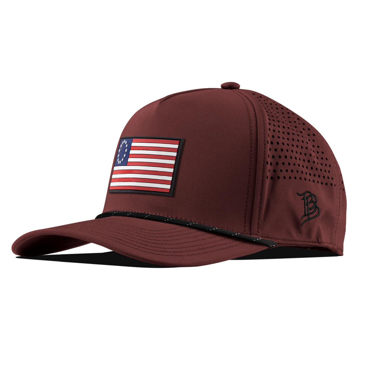 1776 PVC Curved 5 Panel Rope Maroon