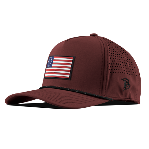 1776 PVC Curved 5 Panel Rope Maroon