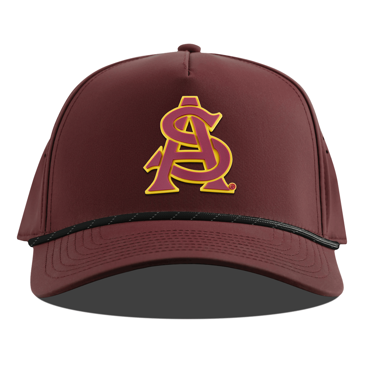Arizona State University "ASU Baseball and Gold" Curved 5 Panel Rope Maroon