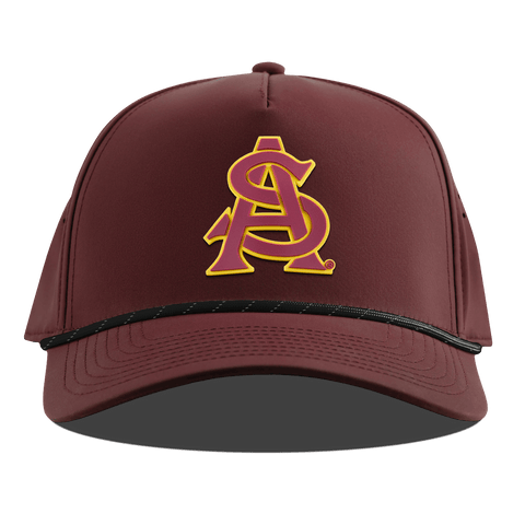 Arizona State University "ASU Baseball and Gold" Curved 5 Panel Rope Maroon
