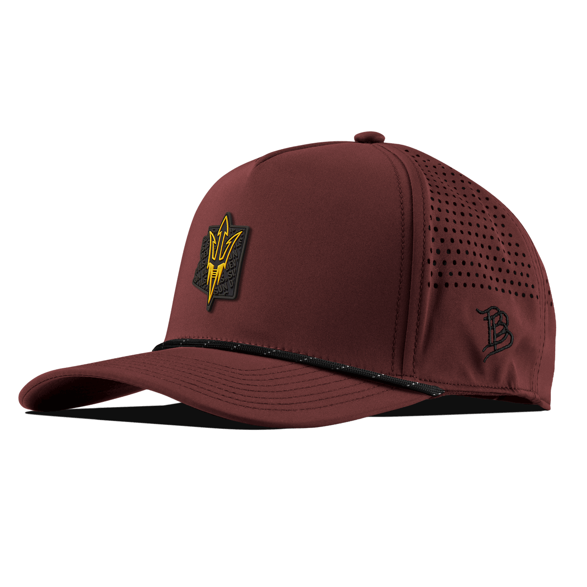 Arizona State University "ASU Blackout Pitchfork" Curved 5 Panel Rope Maroon/Black