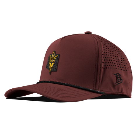 Arizona State University "ASU Blackout Pitchfork" Curved 5 Panel Rope Maroon/Black