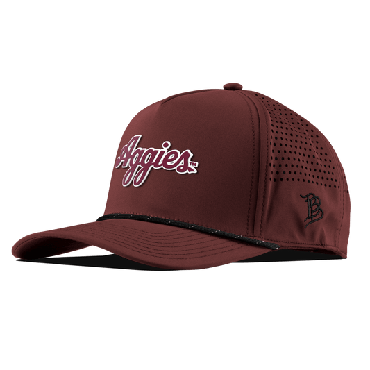 Texas A&M University "Aggies Script" Curved 5 Panel Rope Maroon