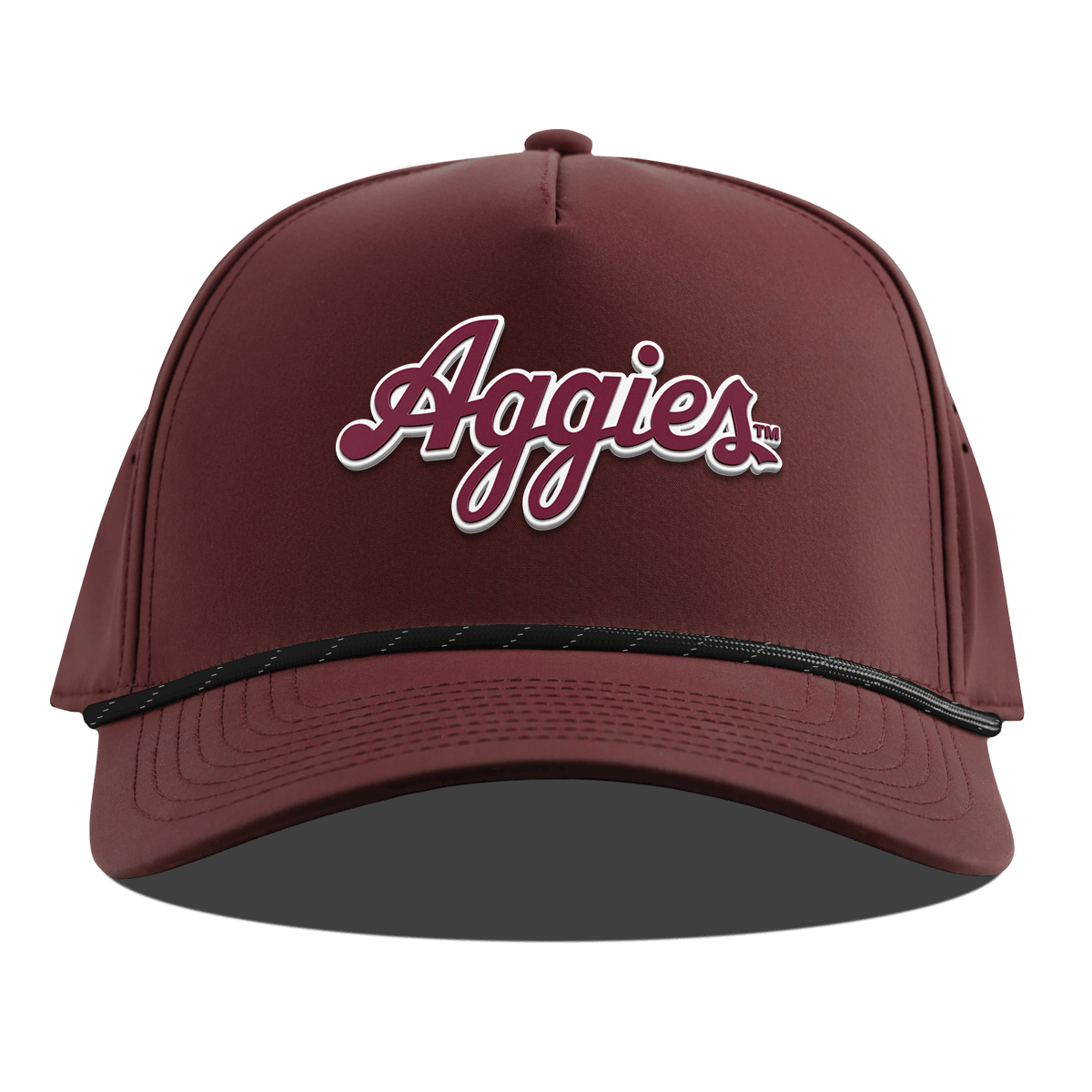 Texas A&M University "Aggies Script" Curved 5 Panel Rope Maroon