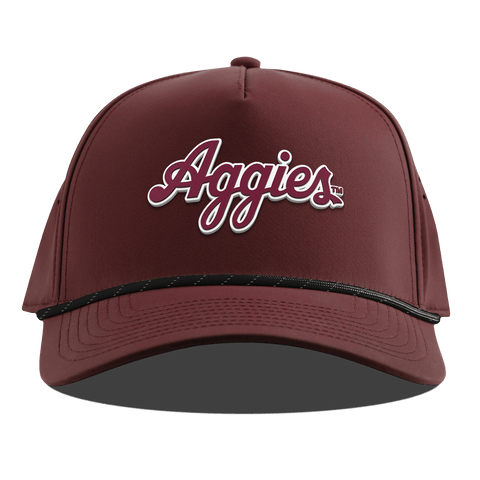 Texas A&M University "Aggies Script" Curved 5 Panel Rope Maroon