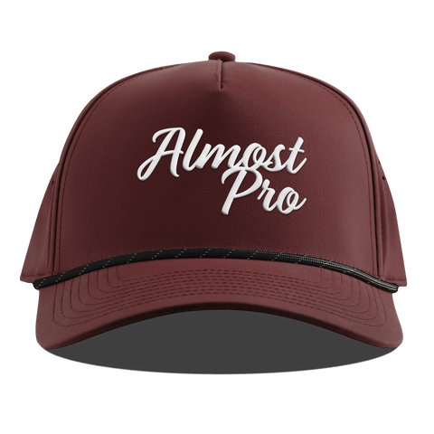 Hailey Ostrom "Almost Pro" Curved 5 Panel Rope Maroon