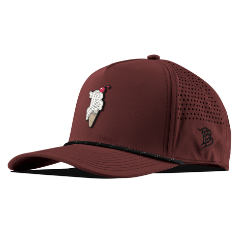 BB Drip Cone Curved 5 Panel Rope Maroon