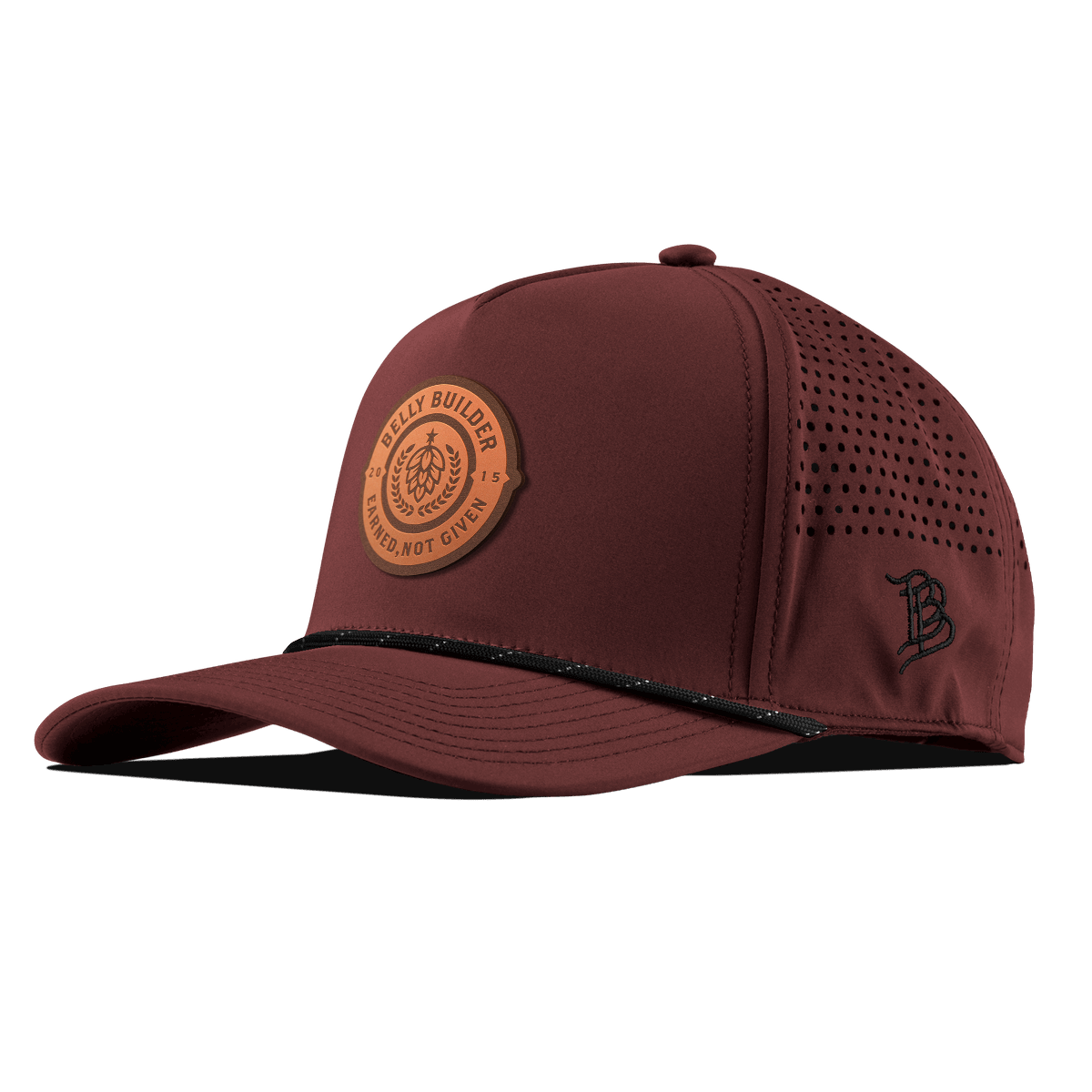 Belly Builder Curved 5 Panel Rope Maroon