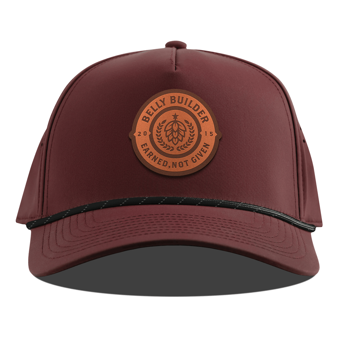 Belly Builder Curved 5 Panel Rope Maroon