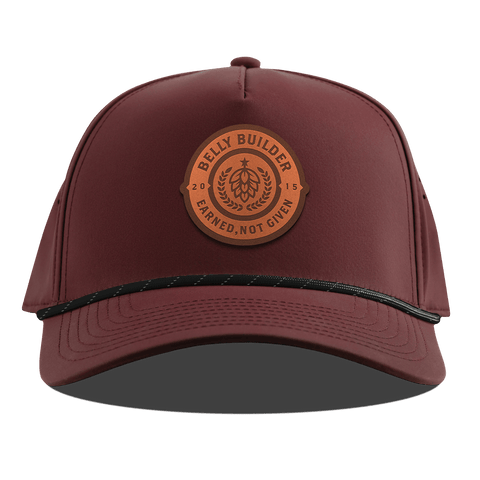 Belly Builder Curved 5 Panel Rope Maroon