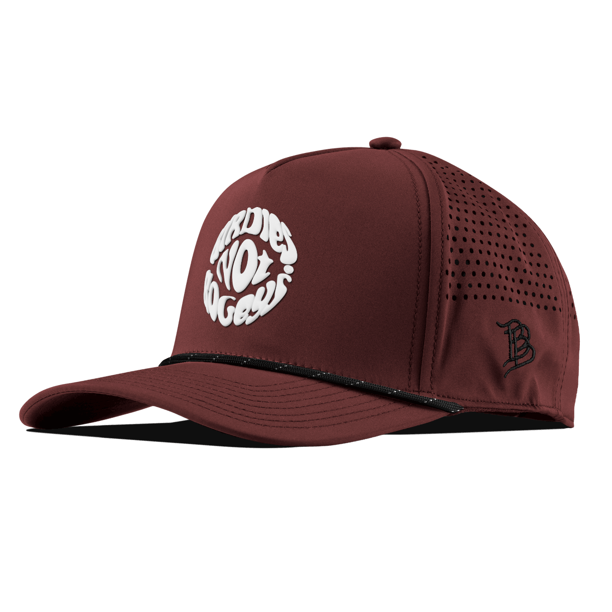 Birdies Not Bogeys® Curved 5 Panel Rope Maroon