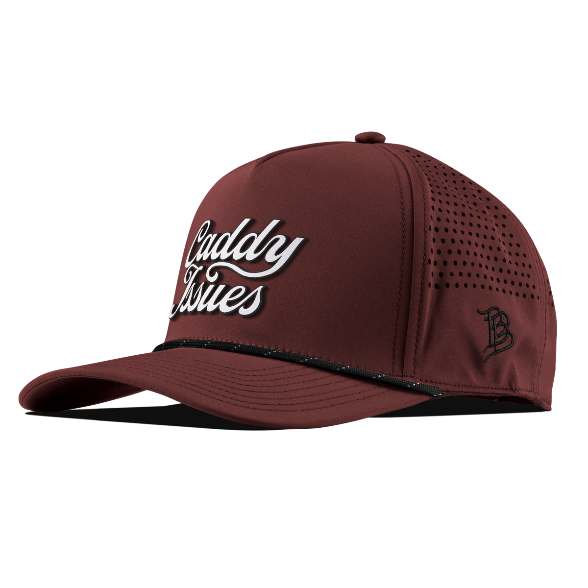 Caddy Issues Curved 5 Panel Rope Maroon/Black 